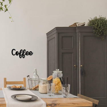 Coffee Word Sign | Metal Farmhouse Kitchen Decor | Coffee Station Metal Words | Coffee Mug Home Decor | Coffee Art | Gift for Her